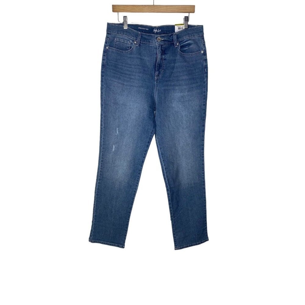 Style&Co. Women's Size Straight Leg Pockets‎ High Rise Slimming Pockets Size 14